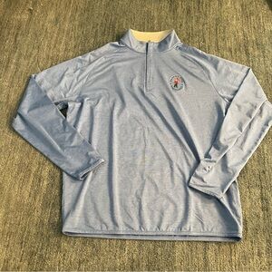Peter Millar Light Blue Performance Quarter-Zip Pullover
